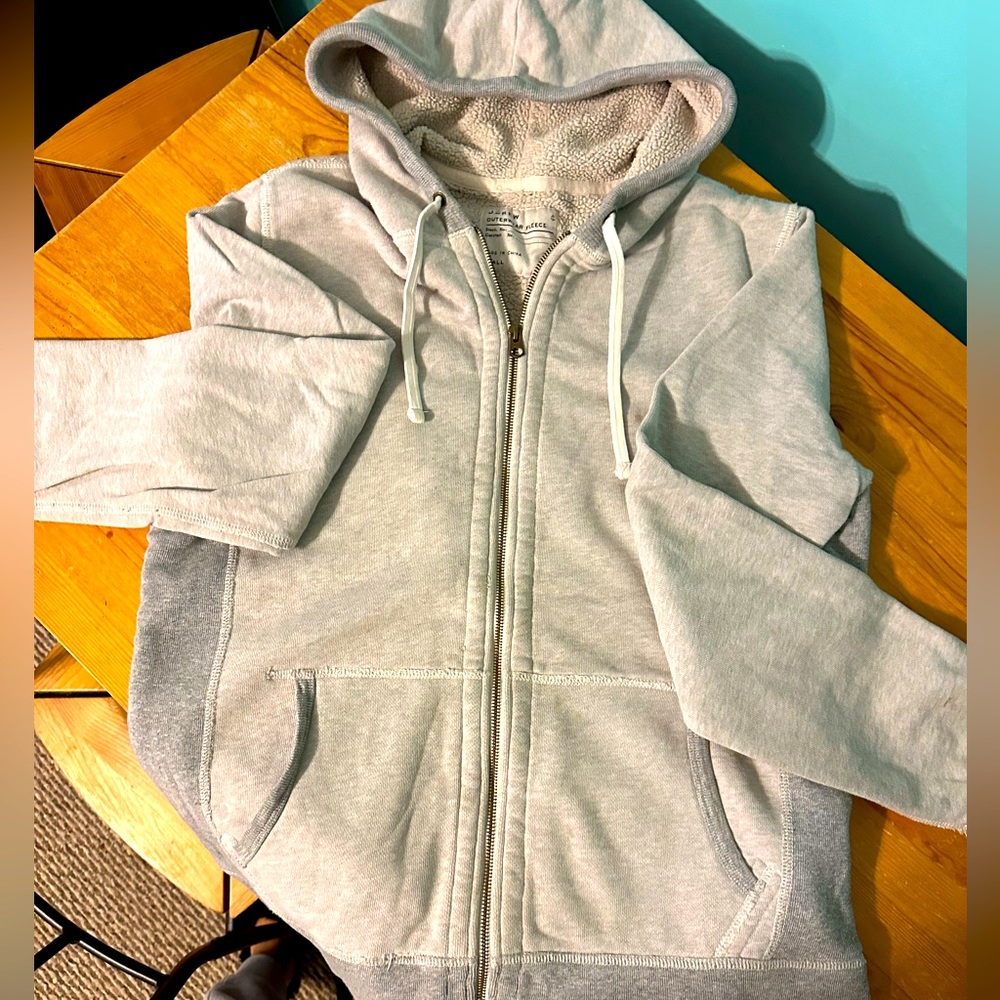 Men’s JCrew Heavyweight Fleece Lined Zip Up Hoodie Lg-Tall